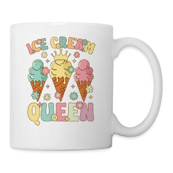 Groovy Ice Cream Girl Ice Cream Cone - Coffee/Tea Mug - white - Right