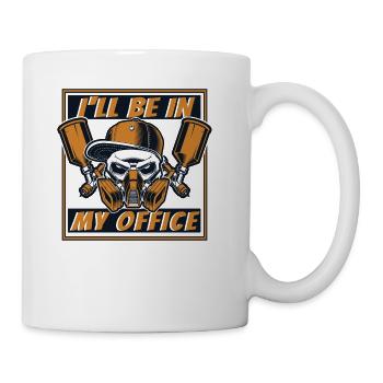 Je serai dans mon bureau Automobile Véhicule Voiture - Tasse - blanc - Droite