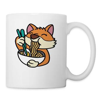 Corgi Eating Ramen Foodie Gift - Coffee/Tea Mug - white - Right