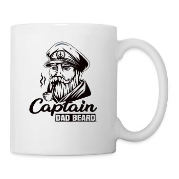 Captain Dad Beard Captain Boot Sailing Sailing - Coffee/Tea Mug - white - Right