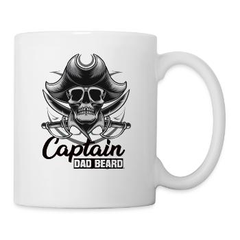 Captain Dad Beard Captain Boot Sailing Sailing - Coffee/Tea Mug - white - Right