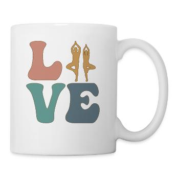 LOVE Yoga Yogi - Coffee/Tea Mug - white - Right