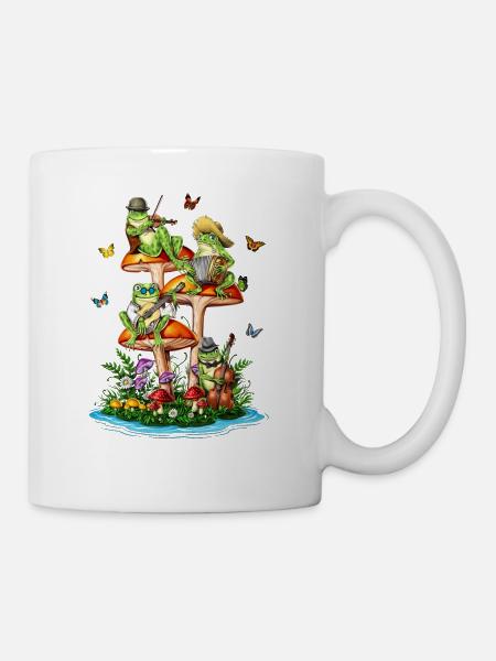 Mushroom Frogs - Coffee/Tea Mug - white
