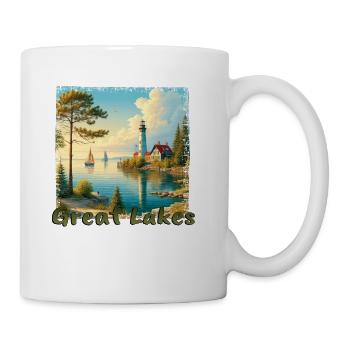 Great Lakes USA - Sailing and Motorboating - Coffee/Tea Mug - white - Right