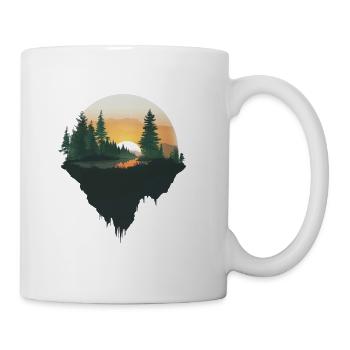 Sunset Wilderness Floating Island Escape - Coffee/Tea Mug - white - Right