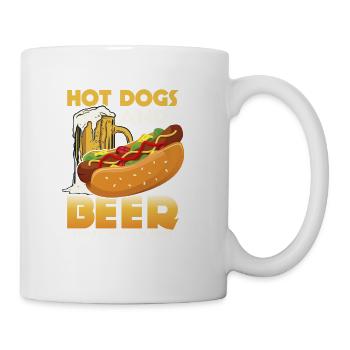 Hot Dogs And Beer That's Why I'm Here Foodie Wiene - Coffee/Tea Mug - white - Right