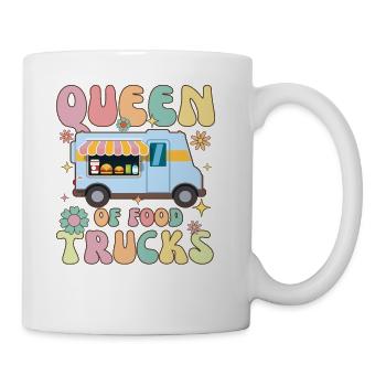 Queen Of Food Trucks Groovy Foodie - Coffee/Tea Mug - white - Right