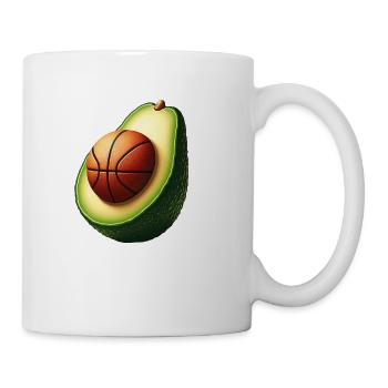 Avocado with basketball core - Coffee/Tea Mug - white - Right