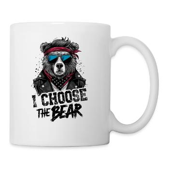 I Choose The Bear In The Woods Funny Wild Bear - Coffee/Tea Mug - white - Right