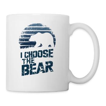 I Choose The Bear In The Woods Funny Wild Bear - Coffee/Tea Mug - white - Right