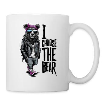 I Choose The Bear In The Woods Funny Wild Bear - Coffee/Tea Mug - white - Right