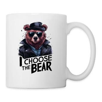 I Choose The Bear In The Woods Funny Wild Bear - Coffee/Tea Mug - white - Right