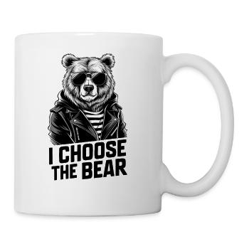 I Choose The Bear In The Woods Funny Wild Bear - Coffee/Tea Mug - white - Right