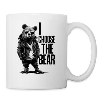 I Choose The Bear In The Woods Funny Wild Bear - Coffee/Tea Mug - white - Right