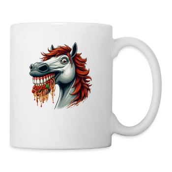 Pasta lover horse - Coffee/Tea Mug - white - Right