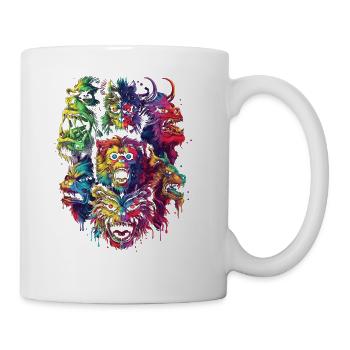 Cryptozoology Cryptid Conspiracy Pop Art - Coffee/Tea Mug - white - Right