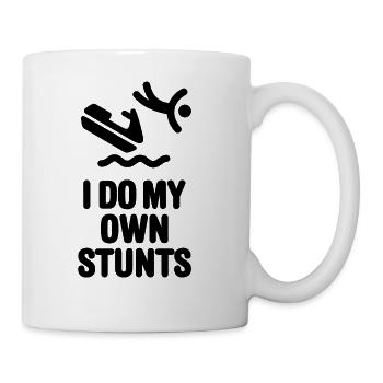 Personal Watercraft PWC I do my own stunts Jet Ski - Coffee/Tea Mug - white - Right