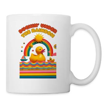 Duckin' Under the Rainbow - Coffee/Tea Mug - white - Right