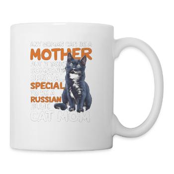 Any Woman Can Be A Mother Russian Blue - Coffee/Tea Mug - white - Right
