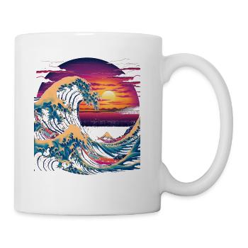 Great Wave Of Kanagawa Japanese Art Aesthetic Art - Coffee/Tea Mug - white - Right