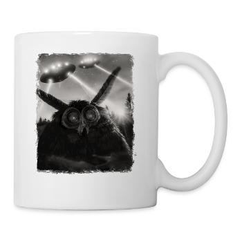 Mothman Cryptozoology UFO Alien Extraterrestrial S - Coffee/Tea Mug - white - Right