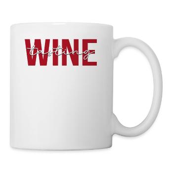 Wine Tasting Wine Taster Drinking Wine - Coffee/Tea Mug - white - Right