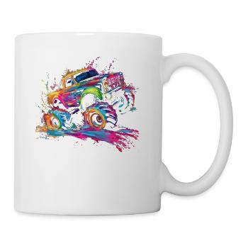 Mud Bogging Mudding Mud Racing 4 Wheel Monster Tru - Coffee/Tea Mug - white - Right