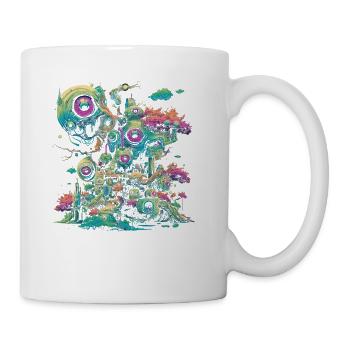 Weirdcore Aesthetic Eyes Eyeball Machines Dreamcor - Coffee/Tea Mug - white - Right