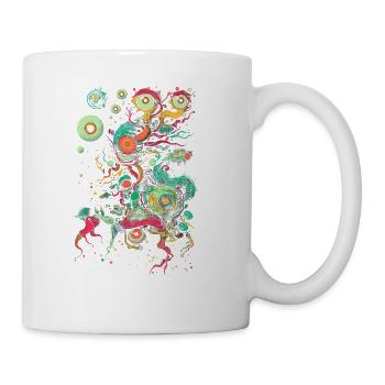 Weirdcore Aesthetic Eyes Eyeball Branches Dreamcor - Coffee/Tea Mug - white - Right