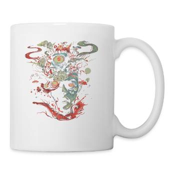 Weirdcore Aesthetic Weird Face Dreamcore Grunge - Coffee/Tea Mug - white - Right