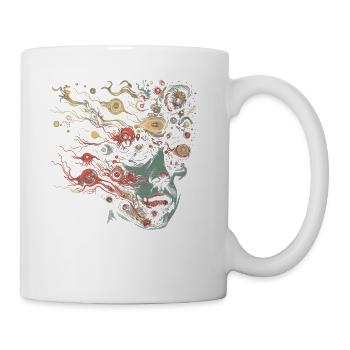 Weirdcore Aesthetic Weird Woman Face Dreamcore - Coffee/Tea Mug - white - Right