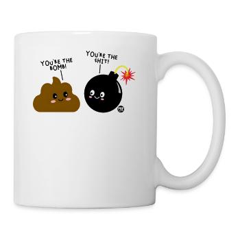 bomb shit - Coffee/Tea Mug - white - Right