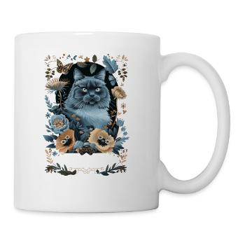 Russian Blue Cat - Coffee/Tea Mug - white - Right