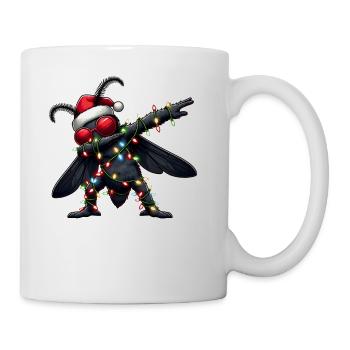 Dabbing Mothman Cryptozoology Cryptid Cute - Coffee/Tea Mug - white - Right