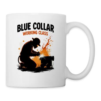 Blue Collar Welding – Working Class Grit Tee - Coffee/Tea Mug - white - Right