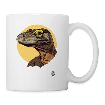 Realistic Komodo Dragon Portrait - Coffee/Tea Mug - white - Right