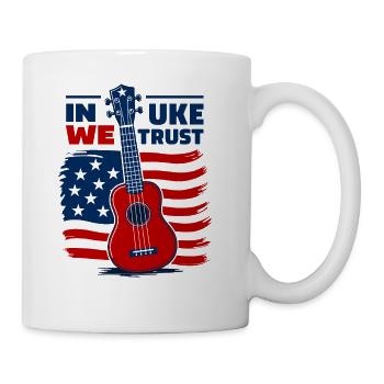In Uke We Trust - Funny Ukulele - Coffee/Tea Mug - white - Right