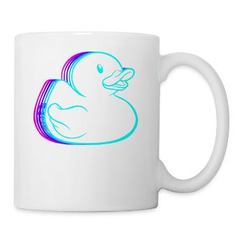 Retro Rubber Duck Ducky Vaporwave - Coffee/Tea Mug - white - Right