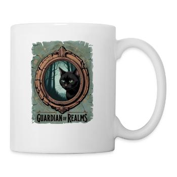 Witch Cat Feline Guardian - Coffee/Tea Mug - white - Right