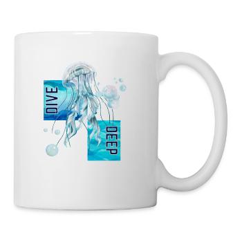 Abyssal Jelly Luminous Depth Journey - Coffee/Tea Mug - white - Right