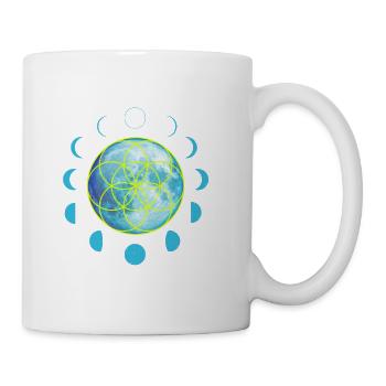 Seed of Life Moon - Coffee/Tea Mug - white - Right