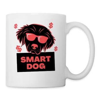 smart dog - Coffee/Tea Mug - white - Right