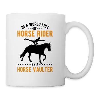 Funny Equestrian Horse Vaulting - Coffee/Tea Mug - white - Right