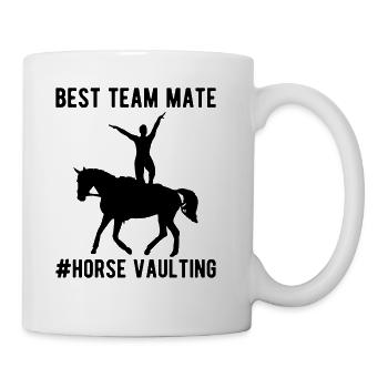 Funny Equestrian Horse Vaulting - Coffee/Tea Mug - white - Right
