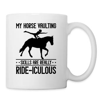 Funny Equestrian Horse Vaulting - Coffee/Tea Mug - white - Right