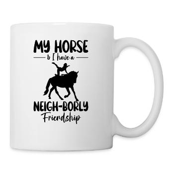 Funny Equestrian Horse Vaulting - Coffee/Tea Mug - white - Right