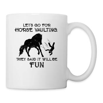 Funny Equestrian Horse Vaulting - Coffee/Tea Mug - white - Right