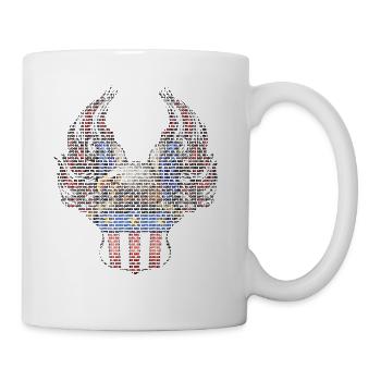 Typographic eagle - Coffee/Tea Mug - white - Right