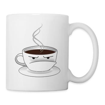 Grouchy Johns Coffee Cup logo - Coffee/Tea Mug - white - Right