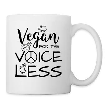 Vegan For The Voiceless - Coffee/Tea Mug - white - Right